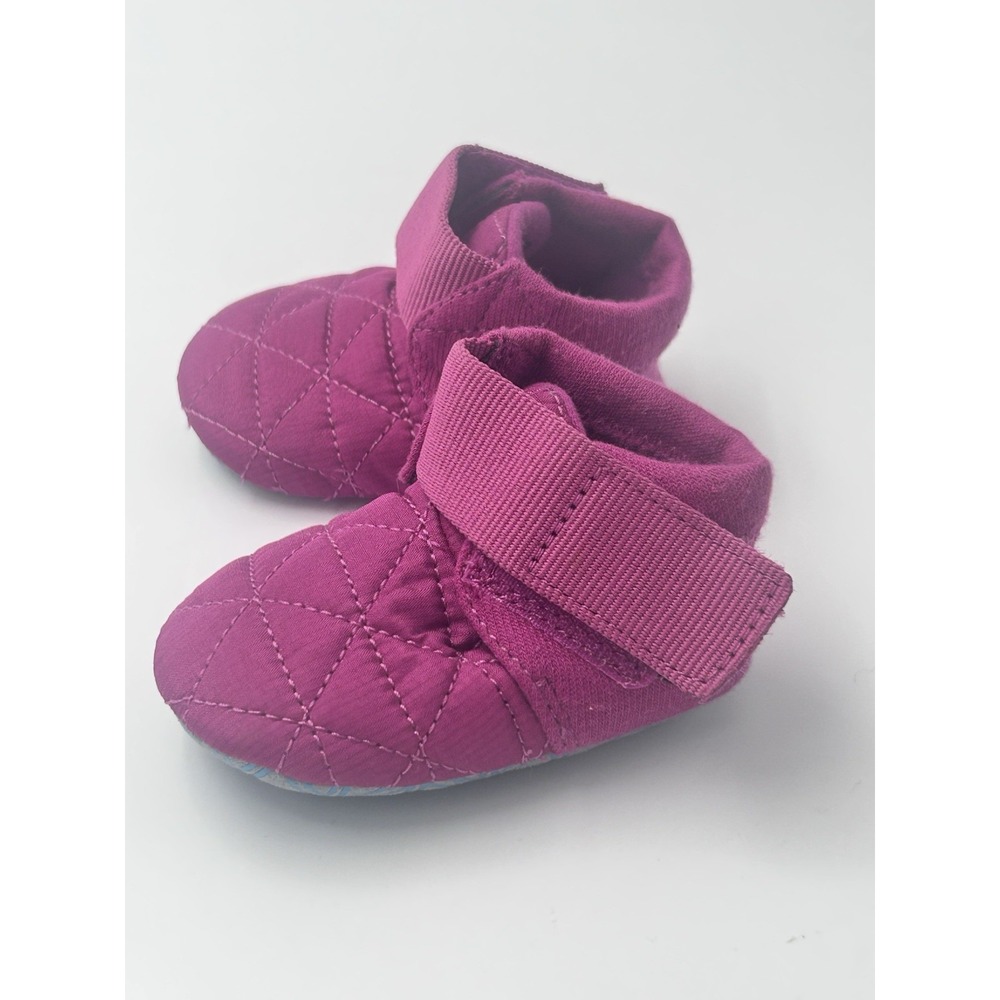 Teva Baby Girl Size 1 Pink Soft Sole Booties Crib Shoes Infant Free Shipping